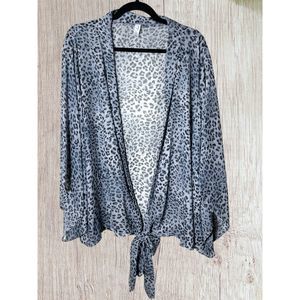 Animal print vest tie Front size small